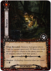 Ukázková Treachery karta se Shadow efektem