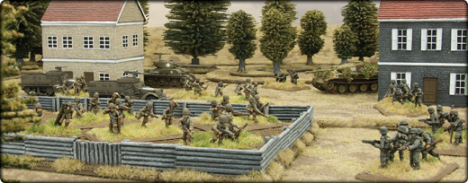 Bitevní scéna ze hry Flames of War