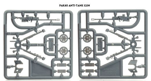 Sprue protitankové zbraně - copyright Battlefront Miniatures